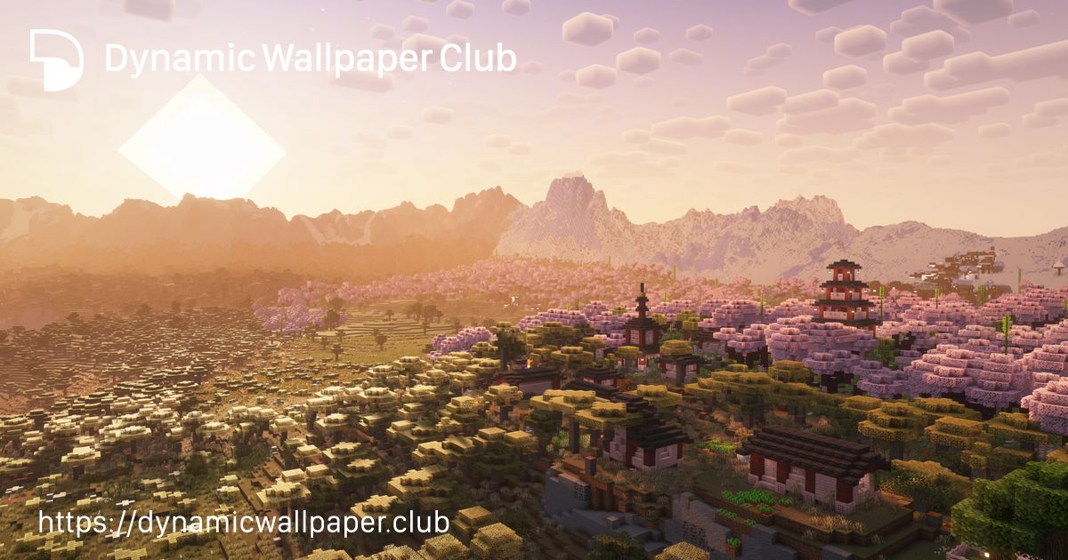 Minecraft cherry biome - Dynamic Wallpaper Club